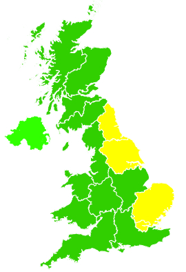 Click on a region for air pollution levels for 07/07/2005