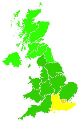 Click on a region for air pollution levels for 07/07/2026