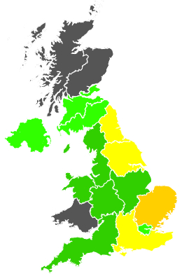 Click on a region for air pollution levels for 07/08/1989