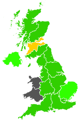 Click on a region for air pollution levels for 07/08/1996