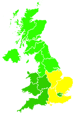 Click on a region for air pollution levels for 07/08/2022