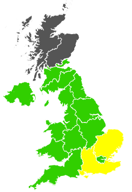Click on a region for air pollution levels for 07/09/1993