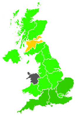 Click on a region for air pollution levels for 07/09/1997