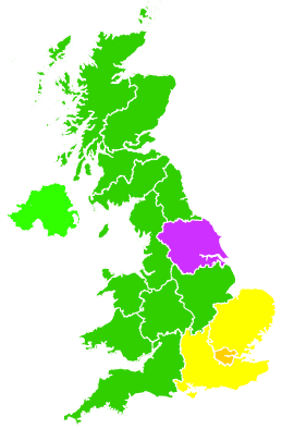 Click on a region for air pollution levels for 07/09/2005