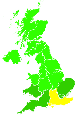 Click on a region for air pollution levels for 07/09/2016