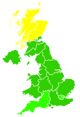 Click on a region for air pollution levels for 07/09/2024