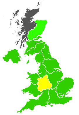 Click on a region for air pollution levels for 07/10/2001