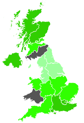 Click on a region for air pollution levels for 07/11/1989