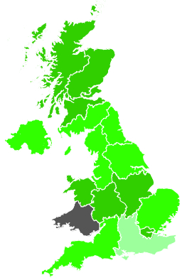 Click on a region for air pollution levels for 07/12/1988
