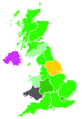 Click on a region for air pollution levels for 07/12/1991