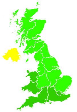 Click on a region for air pollution levels for 07/12/1992