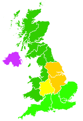 Click on a region for air pollution levels for 07/12/2010