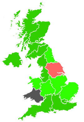 Click on a region for air pollution levels for 08/02/1992