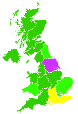 Click on a region for air pollution levels for 08/02/1994