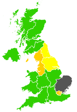 Click on a region for air pollution levels for 08/02/1996