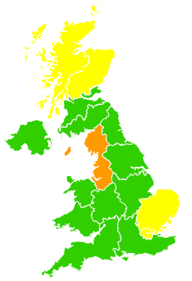 Click on a region for air pollution levels for 08/02/2000