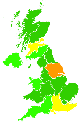 Click on a region for air pollution levels for 08/02/2012