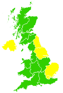 Click on a region for air pollution levels for 08/03/2005
