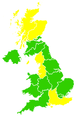 Click on a region for air pollution levels for 08/03/2008