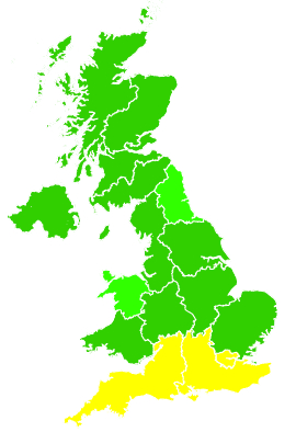 Click on a region for air pollution levels for 08/03/2026