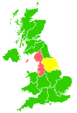Click on a region for air pollution levels for 08/04/1997