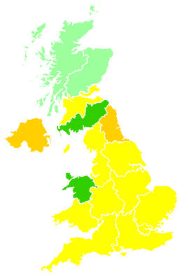 Click on a region for air pollution levels for 08/04/2002