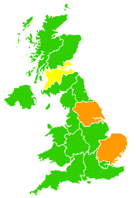 Click on a region for air pollution levels for 08/04/2003