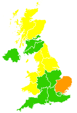 Click on a region for air pollution levels for 08/04/2005