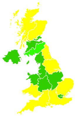 Click on a region for air pollution levels for 08/04/2008