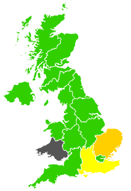 Click on a region for air pollution levels for 08/05/1990