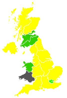 Click on a region for air pollution levels for 08/05/1991
