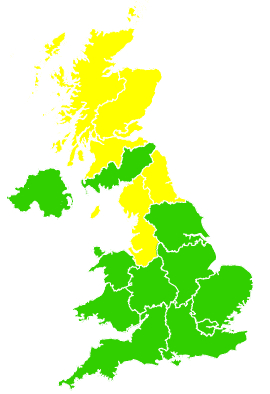 Click on a region for air pollution levels for 08/05/2003