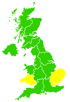 Click on a region for air pollution levels for 08/05/2007