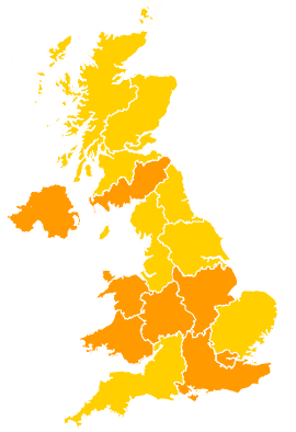 Click on a region for air pollution levels for 08/05/2008