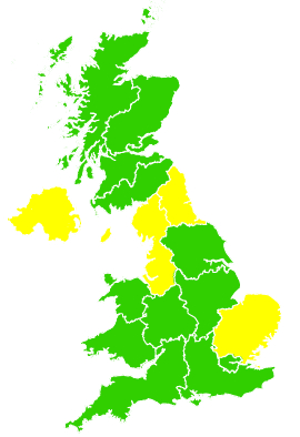 Click on a region for air pollution levels for 08/05/2010