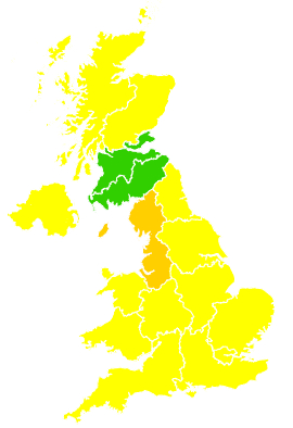 Click on a region for air pollution levels for 08/06/2007