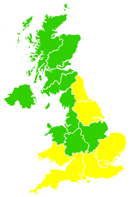 Click on a region for air pollution levels for 08/06/2009