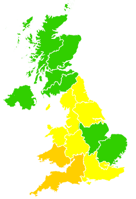 Click on a region for air pollution levels for 08/06/2016