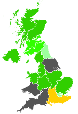 Click on a region for air pollution levels for 08/07/1987