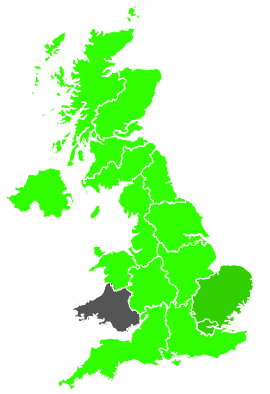 Click on a region for air pollution levels for 08/07/1990