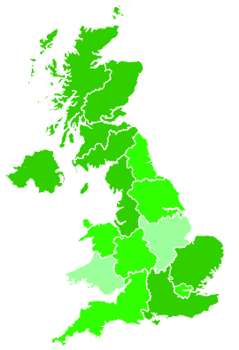 Click on a region for air pollution levels for 08/07/1993