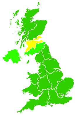 Click on a region for air pollution levels for 08/07/2004