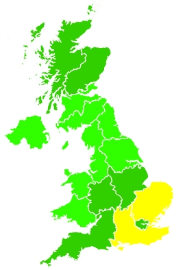 Click on a region for air pollution levels for 08/07/2022