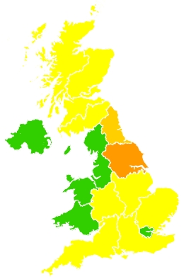 Click on a region for air pollution levels for 08/07/2023