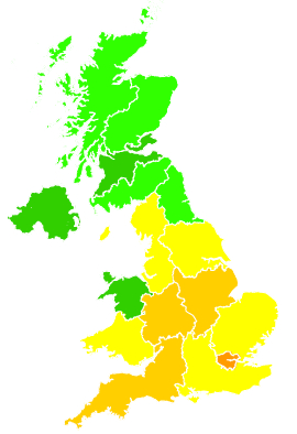 Click on a region for air pollution levels for 08/07/2026