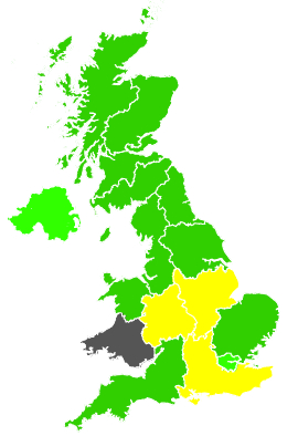 Click on a region for air pollution levels for 08/08/1991