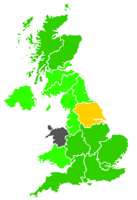 Click on a region for air pollution levels for 08/08/1996