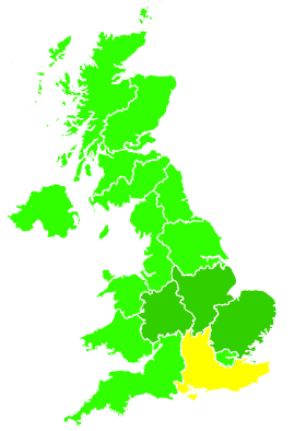 Click on a region for air pollution levels for 08/08/2016
