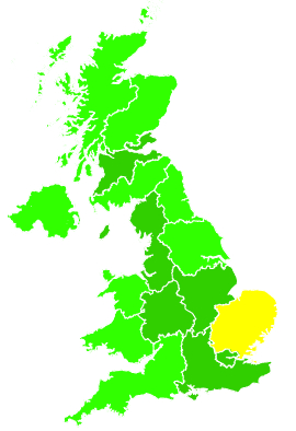 Click on a region for air pollution levels for 08/08/2018