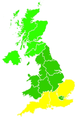 Click on a region for air pollution levels for 08/08/2022